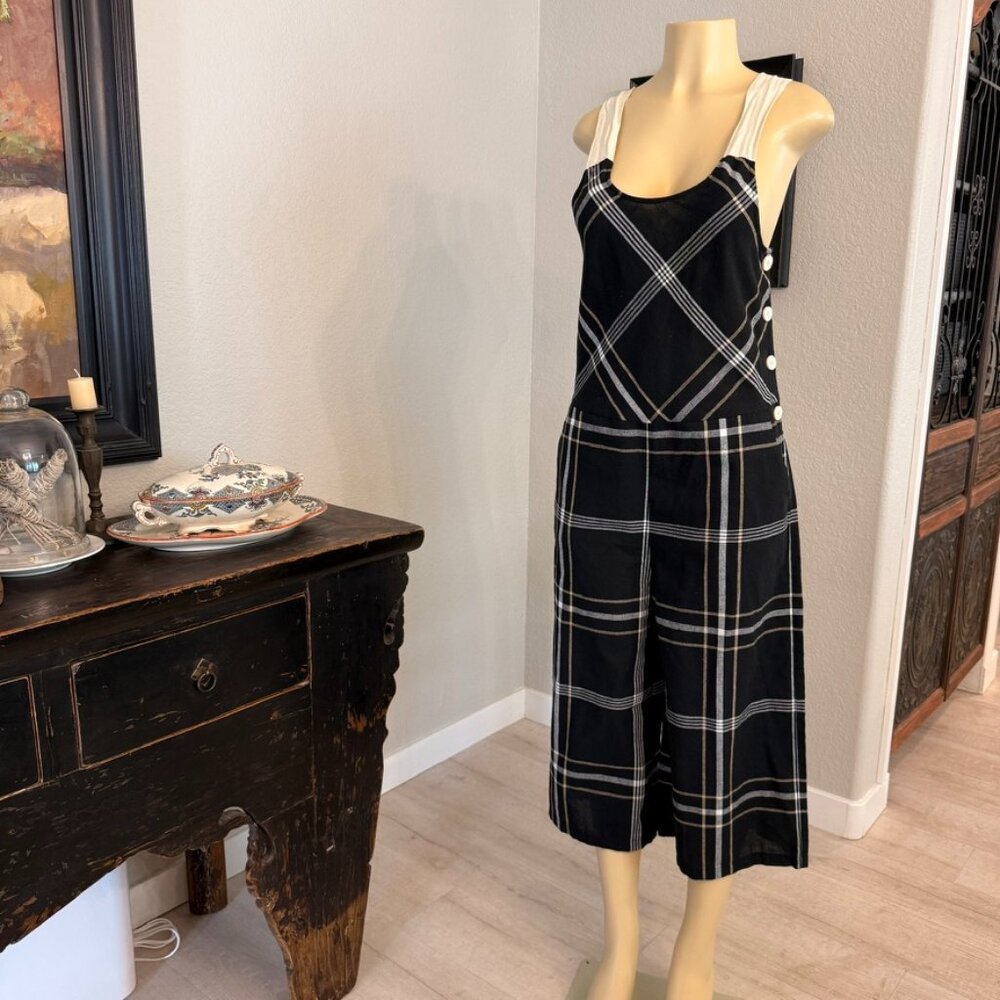 Teeberry & Weave Large Scale Plaid above the ankle in Length Bib OverAlls